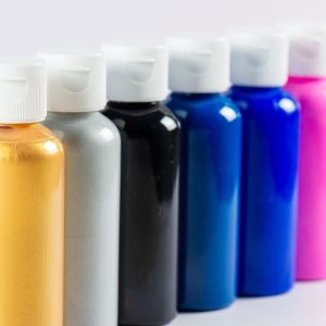 Paint flow colours for DIY Art Kits at Fifth Unicorn, creative fluid art workshops in Newport, North Brisbane and online DIY art kits posting Australia wide.